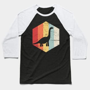 Retro 70s Brachiosaurus Baseball T-Shirt